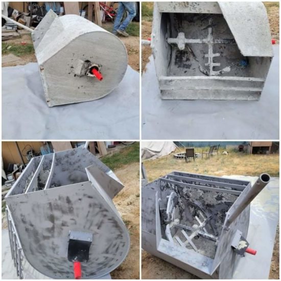 Mixer stripped inside and out